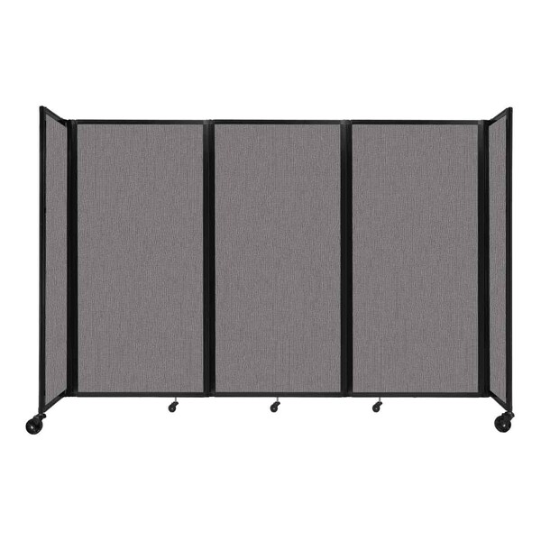 Room Divider 360 Folding Portable Partition 8'6" x 6' Slate Fabric
